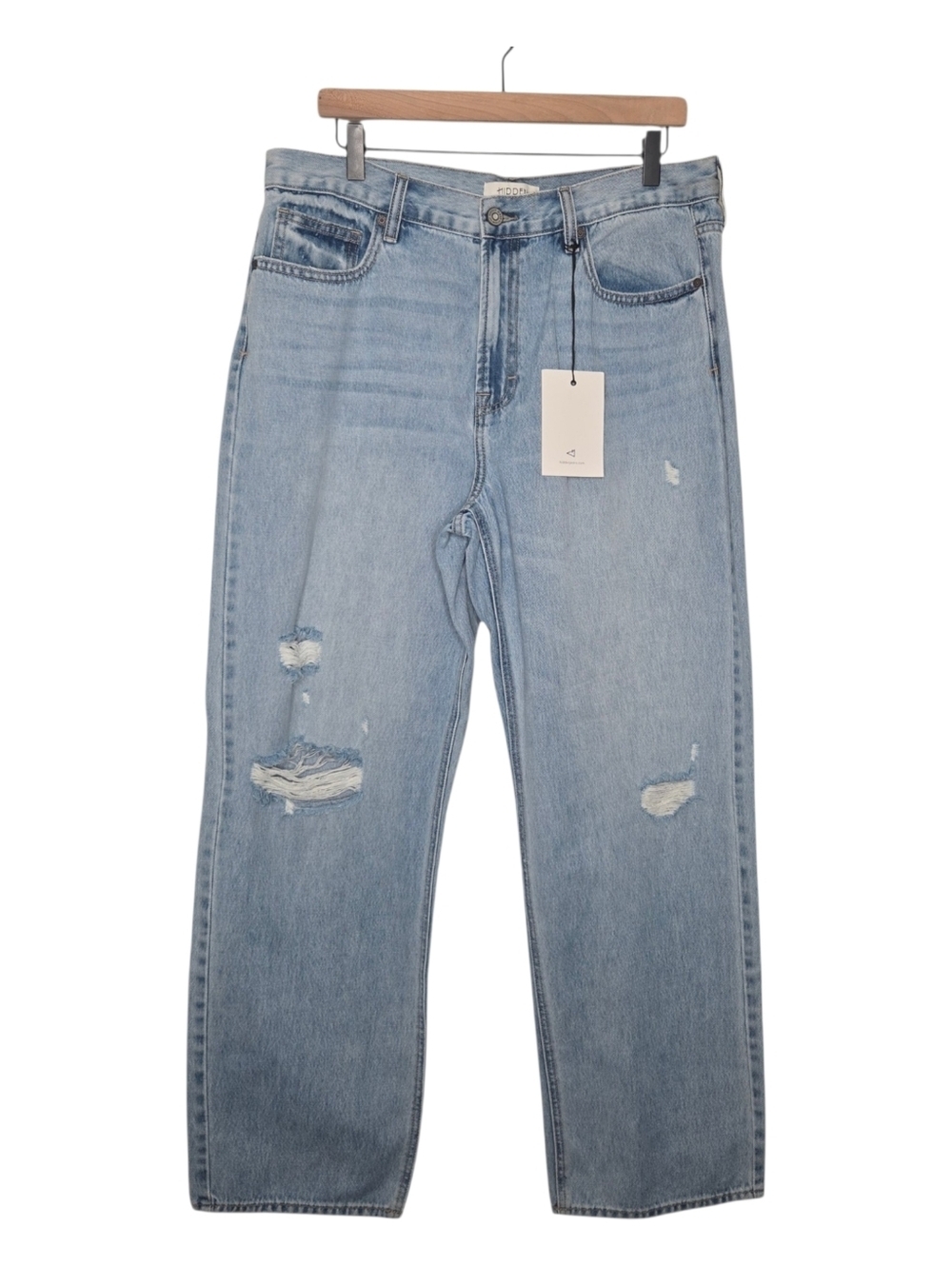 HIDDEN Womens Distressed Bailey Boyfriend Relaxed Denim Jeans Size 31